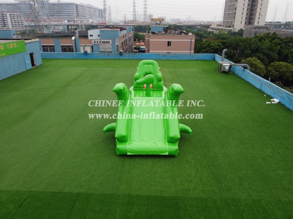 T10-109 Crocodile Theme Inflatable Obstacle Course Inflatable Water Sport Game For Kids Party Events