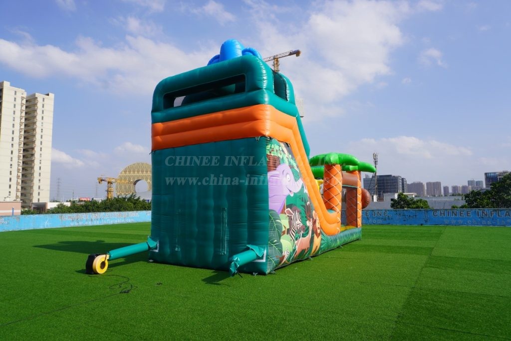 T8-1495B Jungle Jumping Inflatable Slide