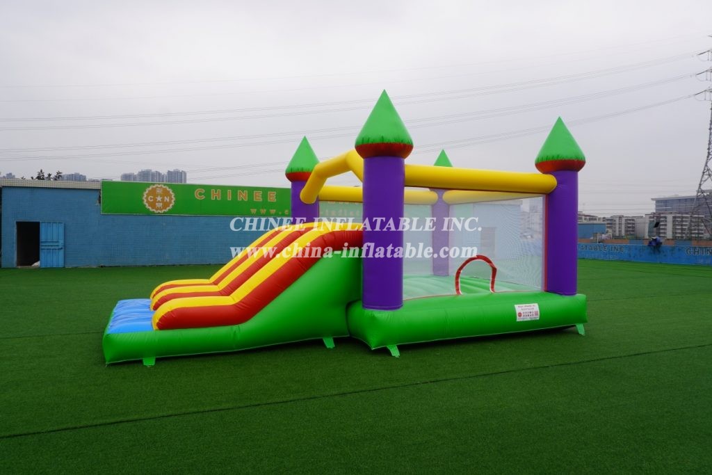 T2-1361 Classic Style Bouncy Castle With Slide For Kids Party Events