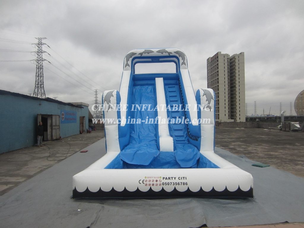 T8-1333 Dolphin Inflatable Water Slide