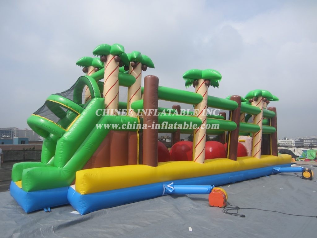 T7-511 Jungle Theme Inflatable Obstacles Courses