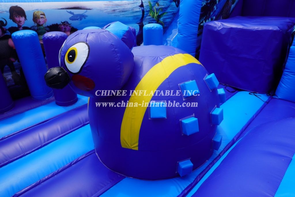 T8-3811 Inflatable Dry Slide How To Train Your Dragon Theme Inflatable Park For Kids Playground Castle