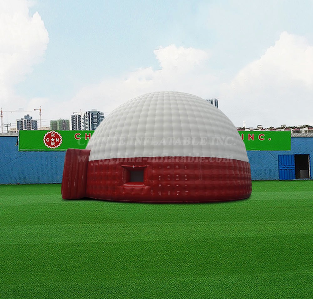 Tent1-4672 Red&Amp;White Dome Tents For Large-Scale Exhibitions