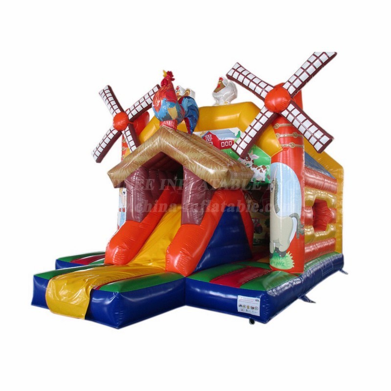 T2-4514 Farm Bouncy Castle With Silde