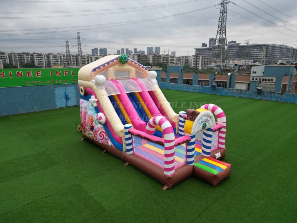 T2-4915 Candy Bouncy Castle Slide