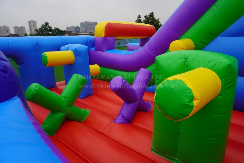 T2-6008 Inflatable Slide With Obstacles