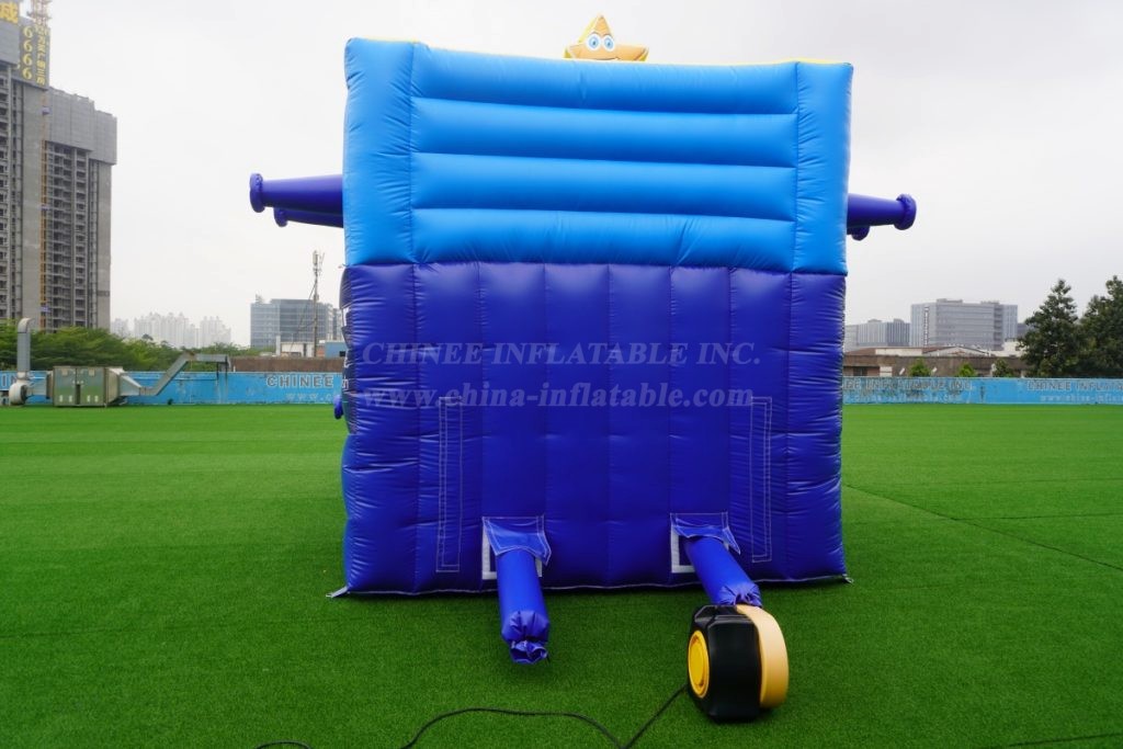 T8-1352B Star-Patterned Pirate Ship Inflatable Slide