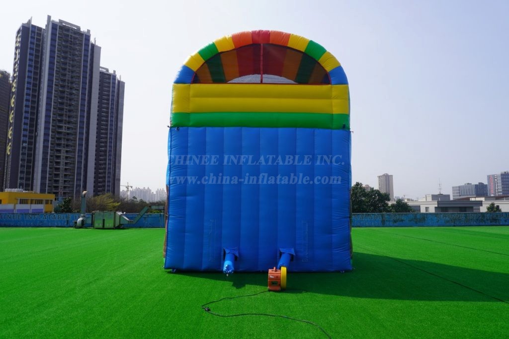 T8-6000B Rainbow Jungle Theme Inflatable Slide