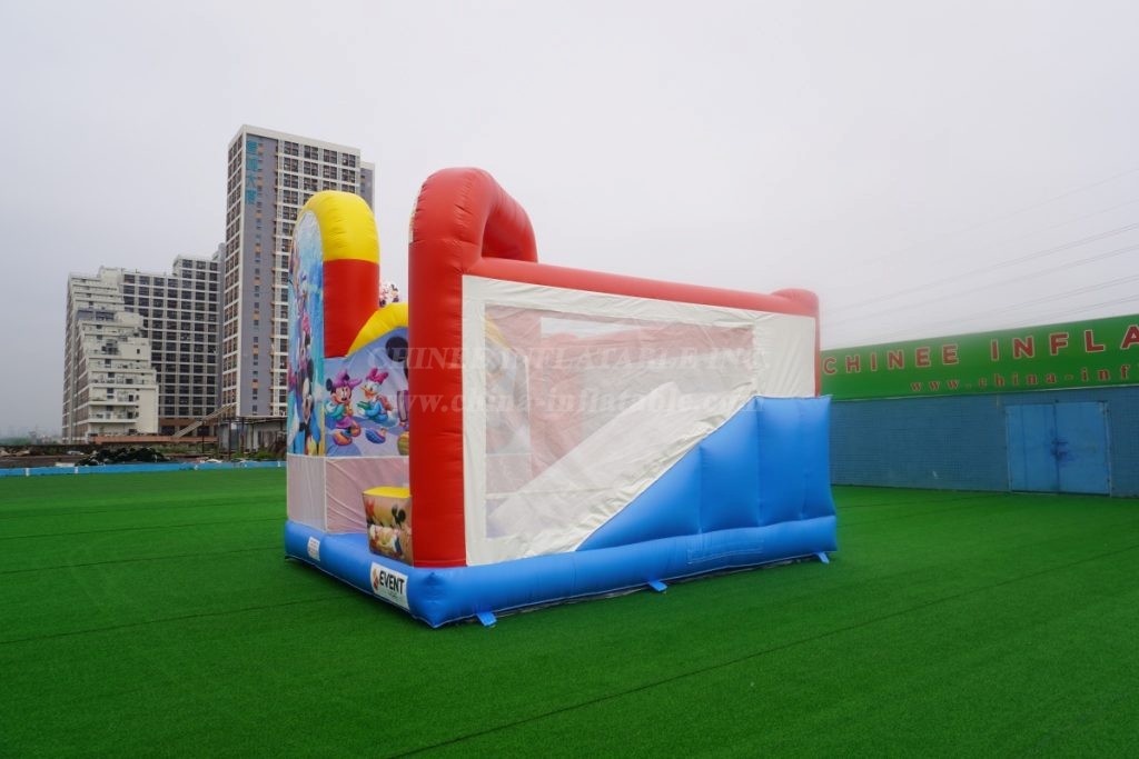 T2-553B Disney Mickey Mouse themed bouncy castle with slide