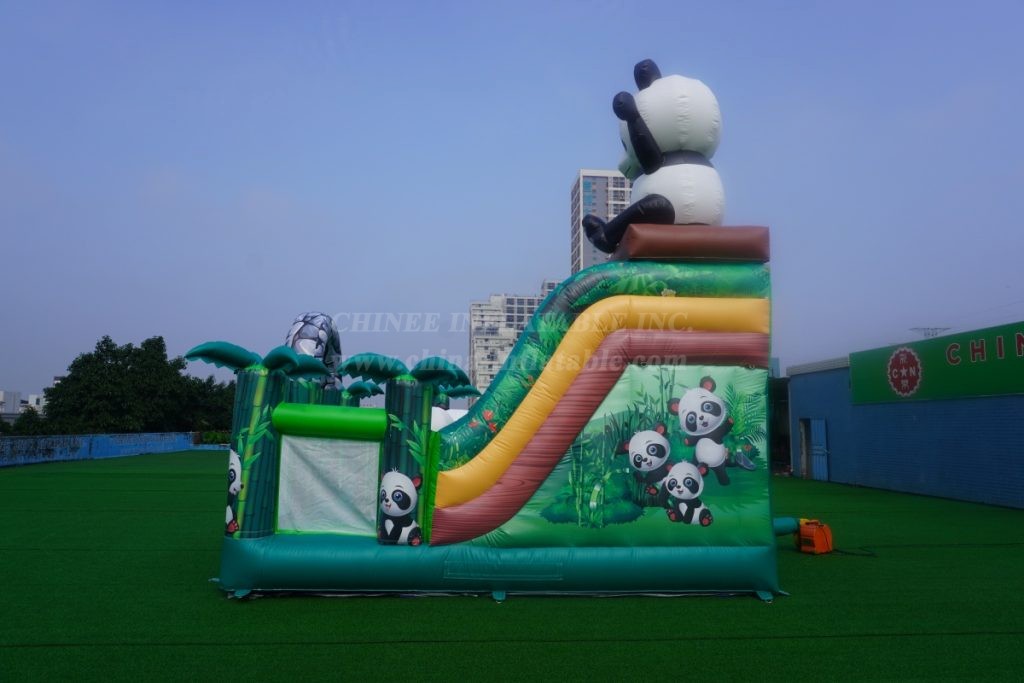 T2-4103E Panda Theme Bouncy Castle With Slide