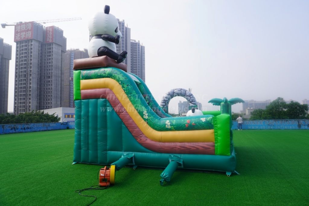 T2-4103E Panda Theme Bouncy Castle With Slide