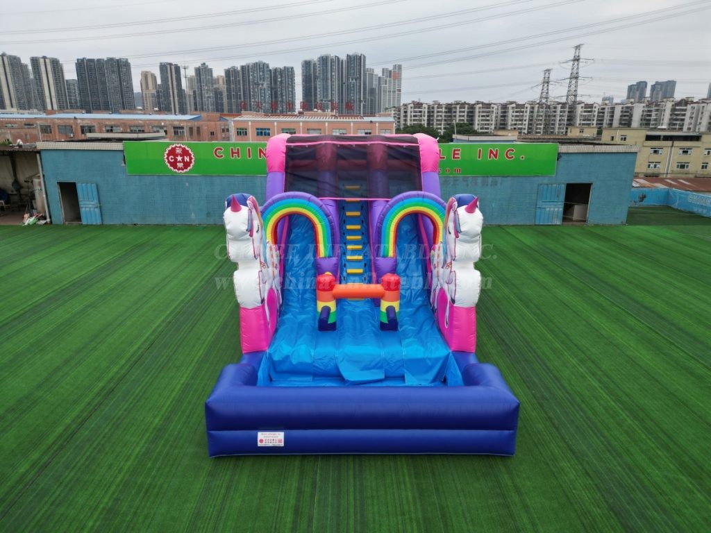 T8-4183B Unicorn Carriage Inflatable Water Slide