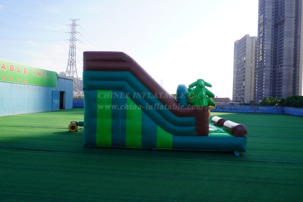 T8-6004 Jungle Adventure Inflatable Slide with Fox Guardians